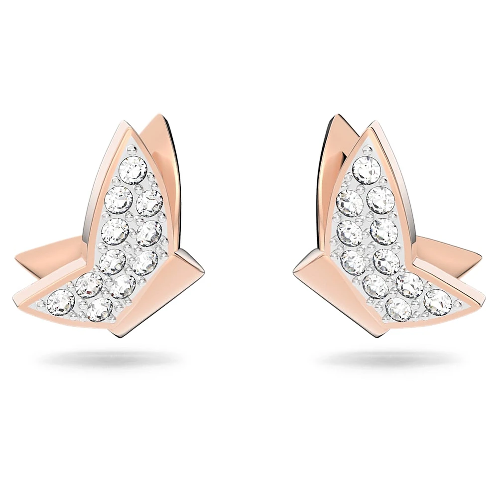 Idyllia Lilia stud earrings, Butterfly, White
