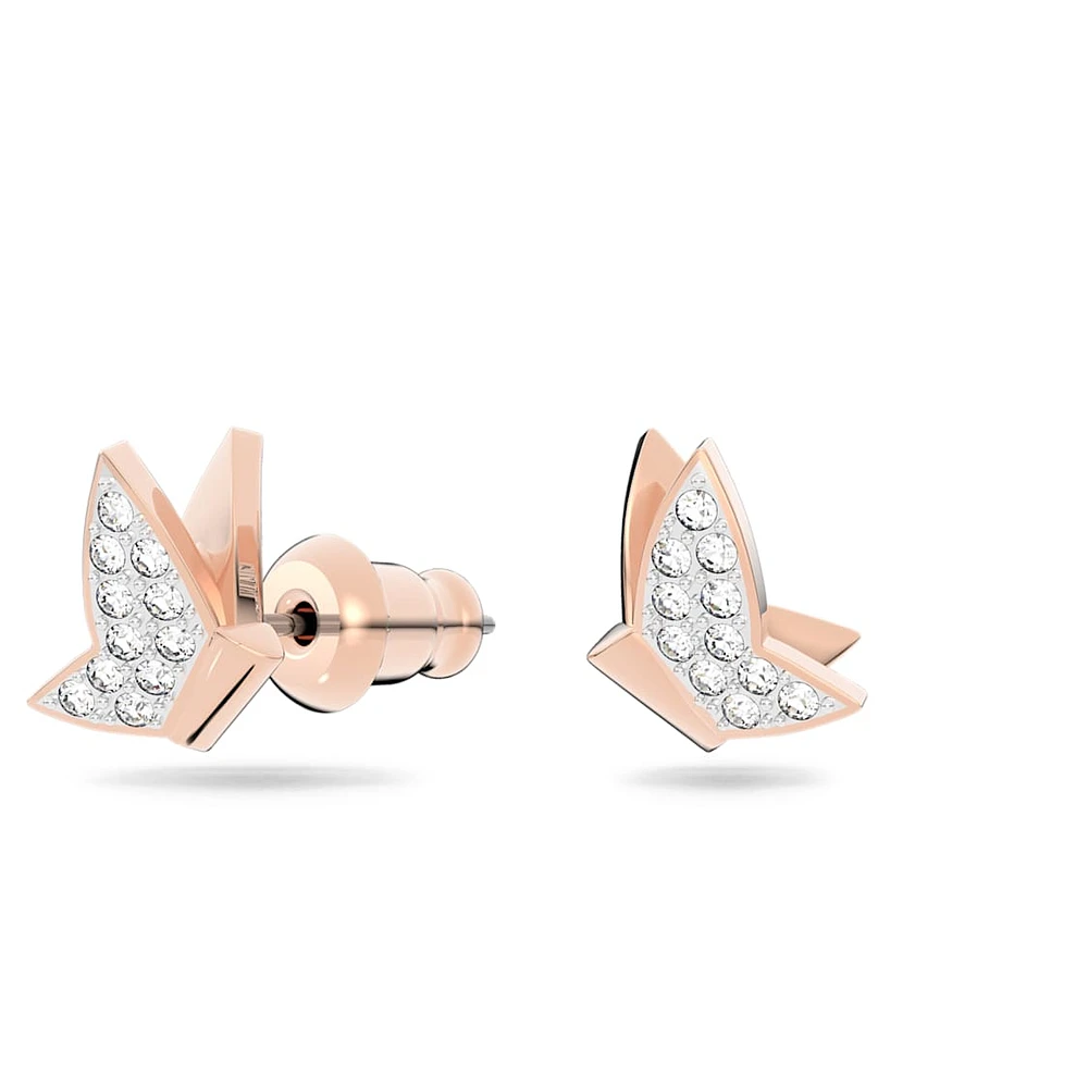 Idyllia Lilia stud earrings, Butterfly, White