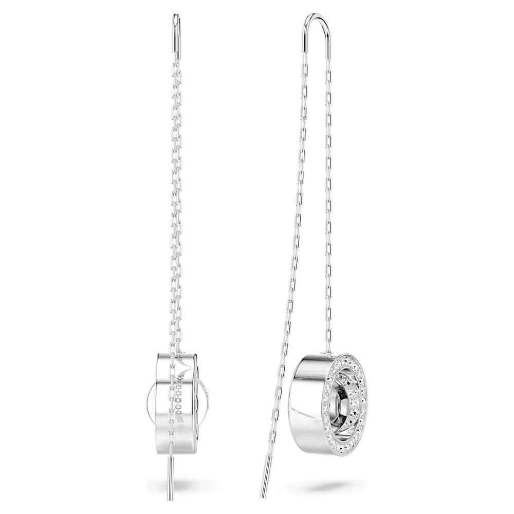Dextera drop earrings, Long, White
