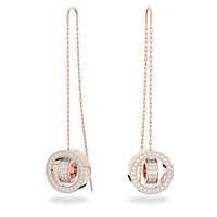 Dextera drop earrings, Long, White