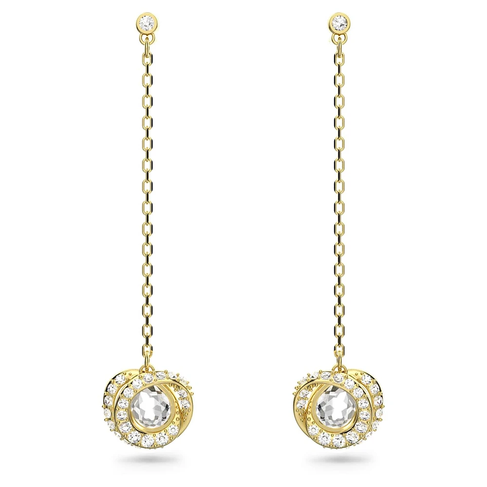 Generation drop earrings, Long, White