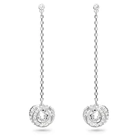 Generation drop earrings, Long, White