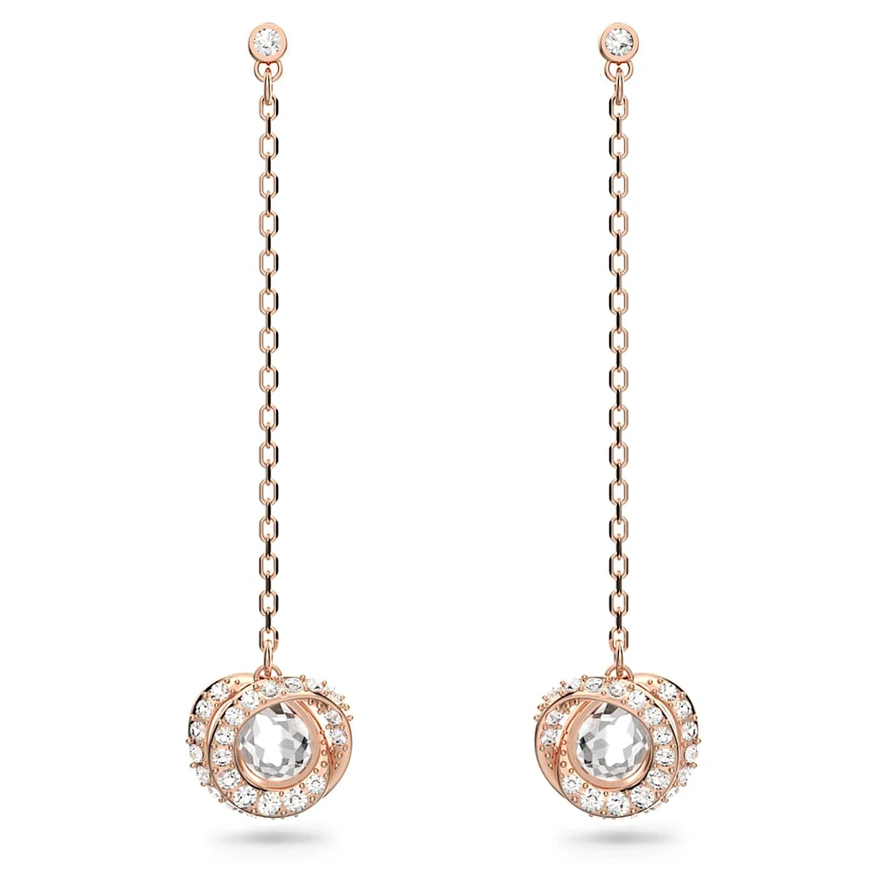 Generation drop earrings, Long, White