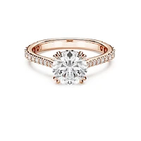 Constella cocktail ring, Round cut, Pavé, White