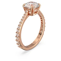 Constella cocktail ring, Round cut, Pavé, White