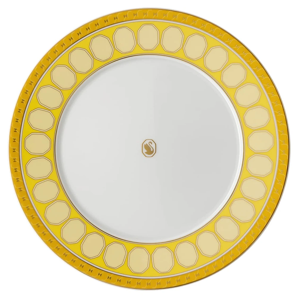 Signum plate set, Porcelain, Medium, Multicoloured by SWAROVSKI