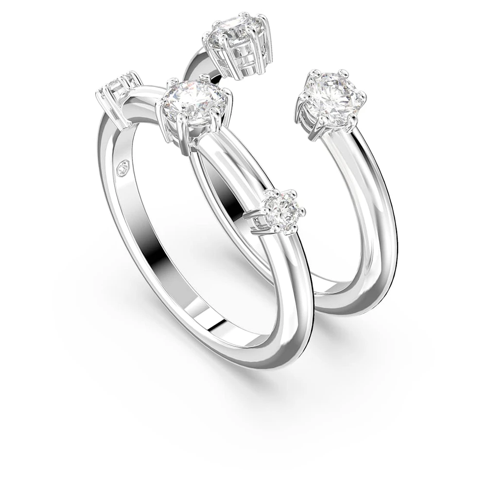 Constella ring, Set (2), Round cut, White