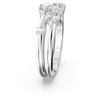 Constella ring, Set (2), Round cut, White