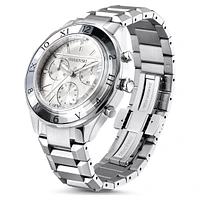 Watch, 39mm, Swiss Made, Metal bracelet, Silver Tone, Stainless steel by SWAROVSKI