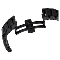 Dextera chrono watch, 39mm, Swiss Made, Metal bracelet, Black, Black finish by SWAROVSKI