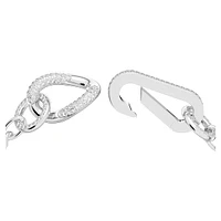 Dextera bracelet, Pavé, Mixed links, White