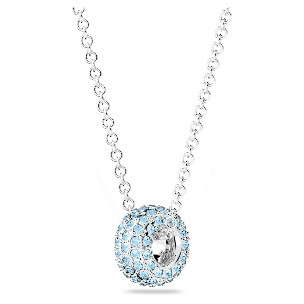 Dextera pendant, Blue, Rhodium plated by SWAROVSKI