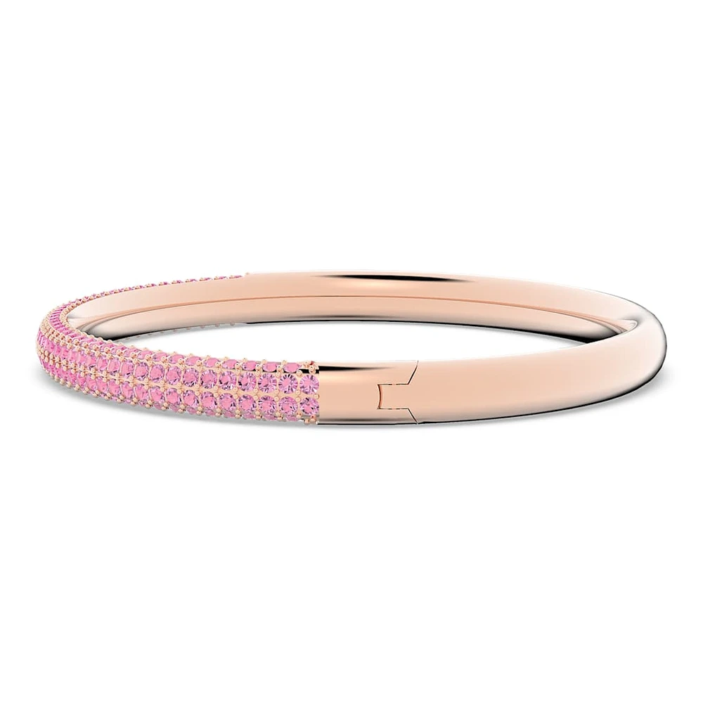 Dextera bangle, Pink, Rose gold-tone finish by SWAROVSKI