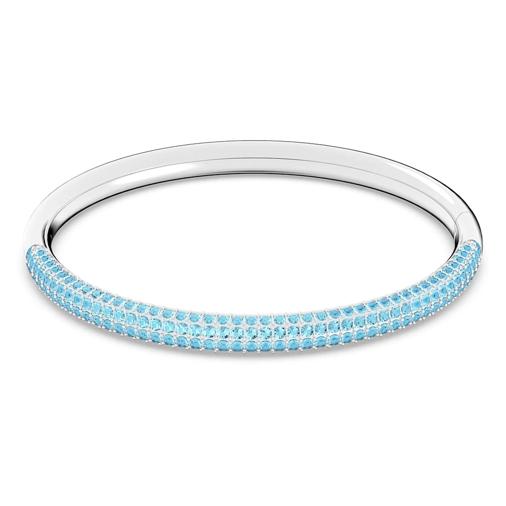 Dextera bangle, Blue, Stainless steel by SWAROVSKI