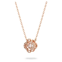 Swarovski Sparkling Dance set, Mixed cuts, Clover, White, Rose gold-tone plated by SWAROVSKI