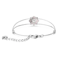 Idyllia bracelet, Mixed cuts, Sun, Pink, Rhodium plated by SWAROVSKI