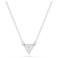 Stilla necklace, Triangle cut, White, Rhodium plated by SWAROVSKI
