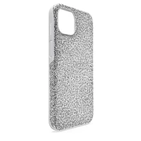 High smartphone case, iPhone® 13, Silver Tone by SWAROVSKI