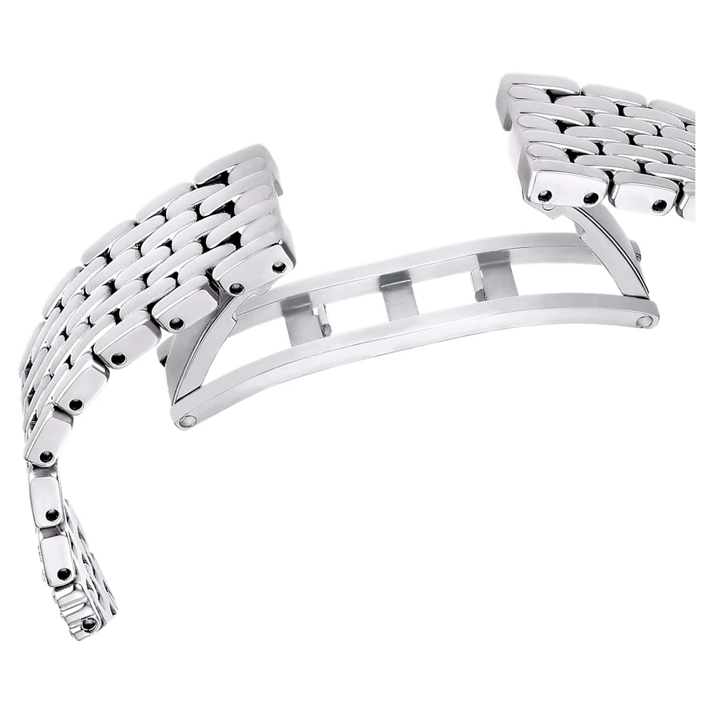 Attract watch, Swiss Made, Full pavé, Crystal bracelet, Silver Tone, Stainless steel by SWAROVSKI