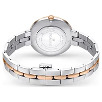 Cosmopolitan watch, Swiss Made, Metal bracelet, White, Mixed metal finish by SWAROVSKI