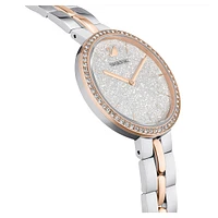 Cosmopolitan watch, Swiss Made, Metal bracelet, White, Mixed metal finish by SWAROVSKI