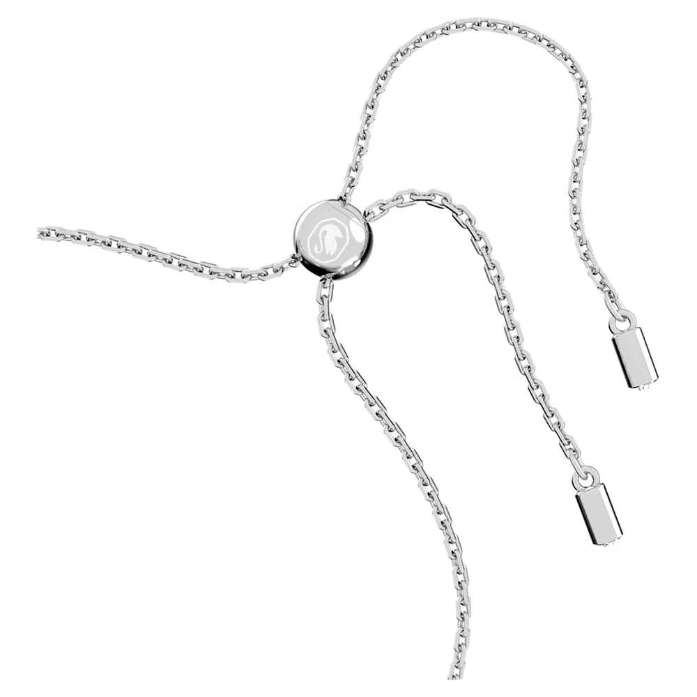 Gema bracelet, Mixed cuts, Flower, White, Rhodium plated by SWAROVSKI