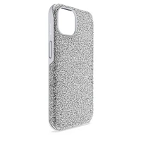 High smartphone case, iPhone® 14, Silver Tone by SWAROVSKI