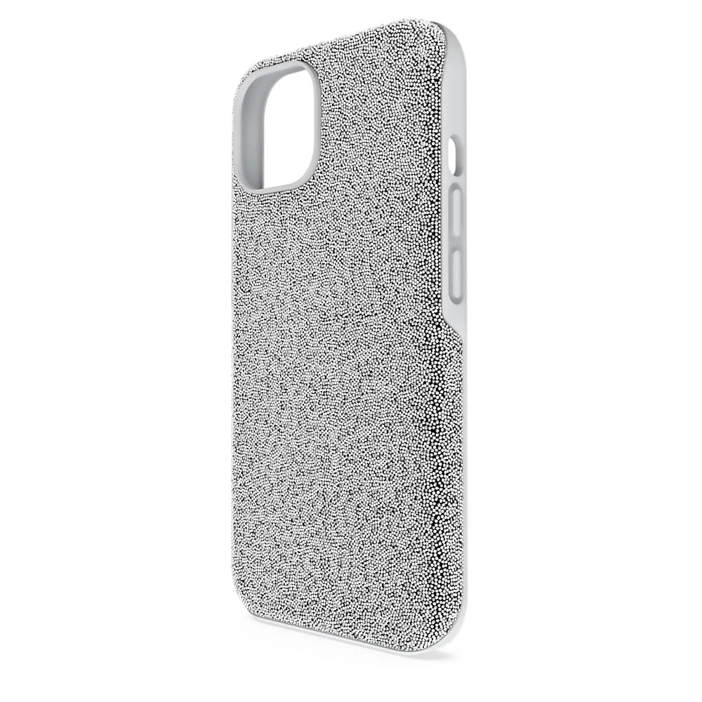 High smartphone case, iPhone® 14, Silver Tone by SWAROVSKI
