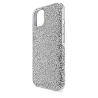 High smartphone case, iPhone® 14, Silver Tone by SWAROVSKI