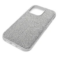 High smartphone case, iPhone® 14 Pro, Silver Tone by SWAROVSKI