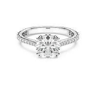 Constella cocktail ring, Round cut, Pavé, White