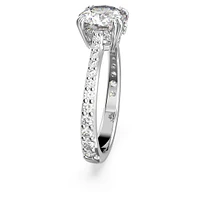Constella cocktail ring, Round cut, Pavé, White