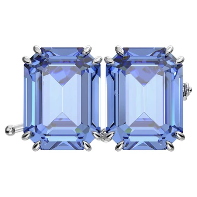 Millenia extender, Octagon cut, Blue, Rhodium plated by SWAROVSKI