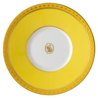 Signum espresso cup with saucer, Porcelain, Yellow by SWAROVSKI