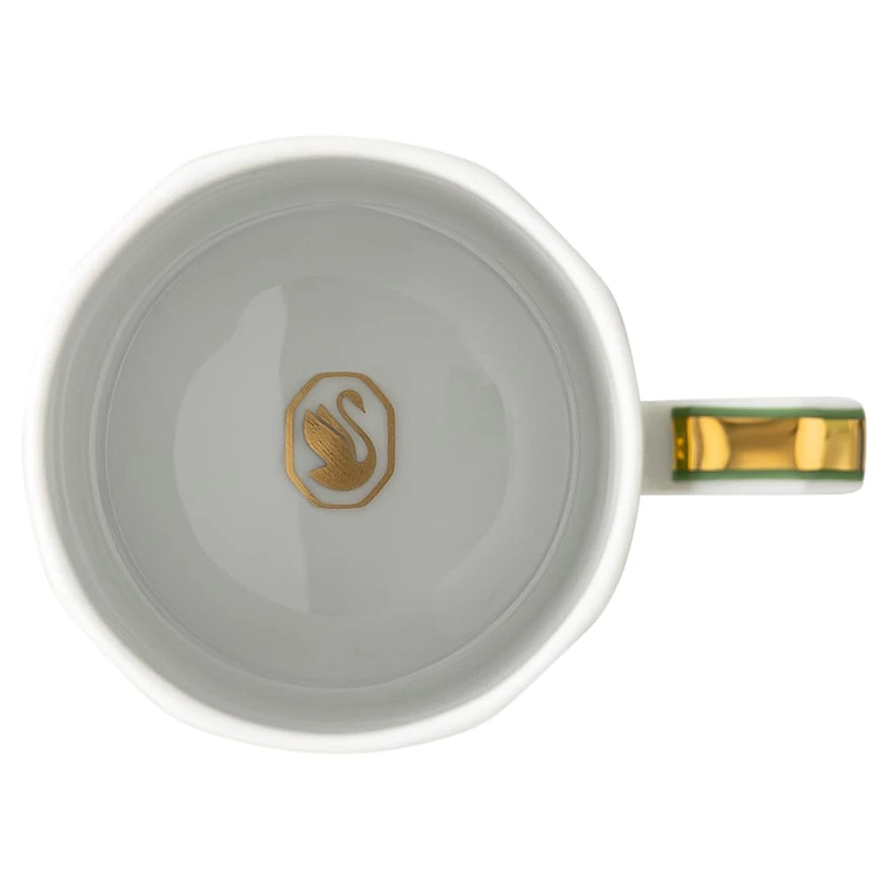 Signum espresso cup with saucer, Porcelain, Green by SWAROVSKI