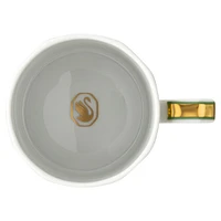Signum espresso cup with saucer, Porcelain, Green by SWAROVSKI