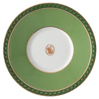Signum espresso cup with saucer, Porcelain, Green by SWAROVSKI