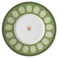 Signum teacup with saucer, Porcelain, Green by SWAROVSKI