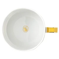 Signum teacup with saucer, Porcelain, Yellow by SWAROVSKI