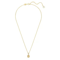 Chroma pendant, Square cut, Yellow, Gold-tone plated by SWAROVSKI