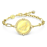 Zodiac bracelet, Capricorn, Gold tone, Gold-tone plated by SWAROVSKI