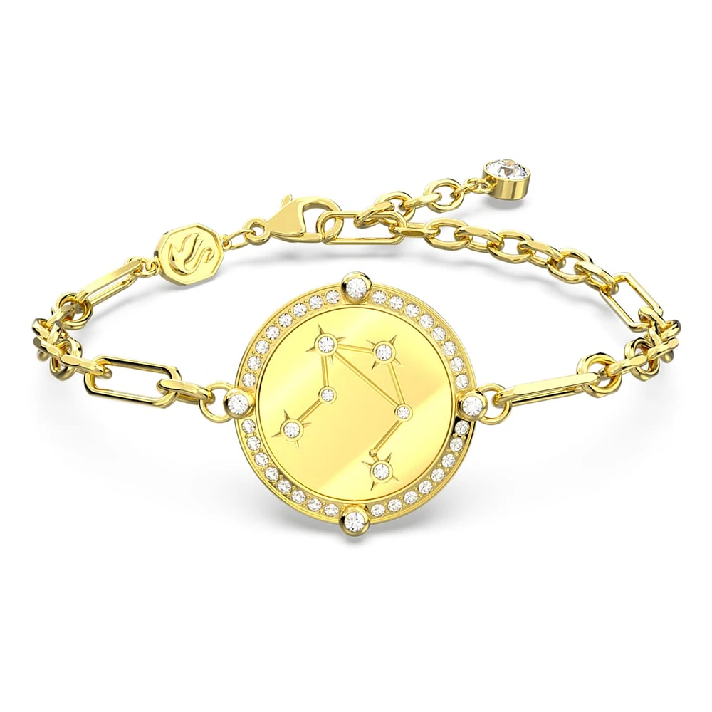 Zodiac bracelet, Libra, Gold tone, Gold-tone plated by SWAROVSKI