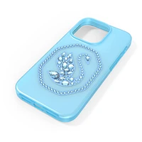 Smartphone case, Swan, iPhone® 14 Pro, Blue by SWAROVSKI