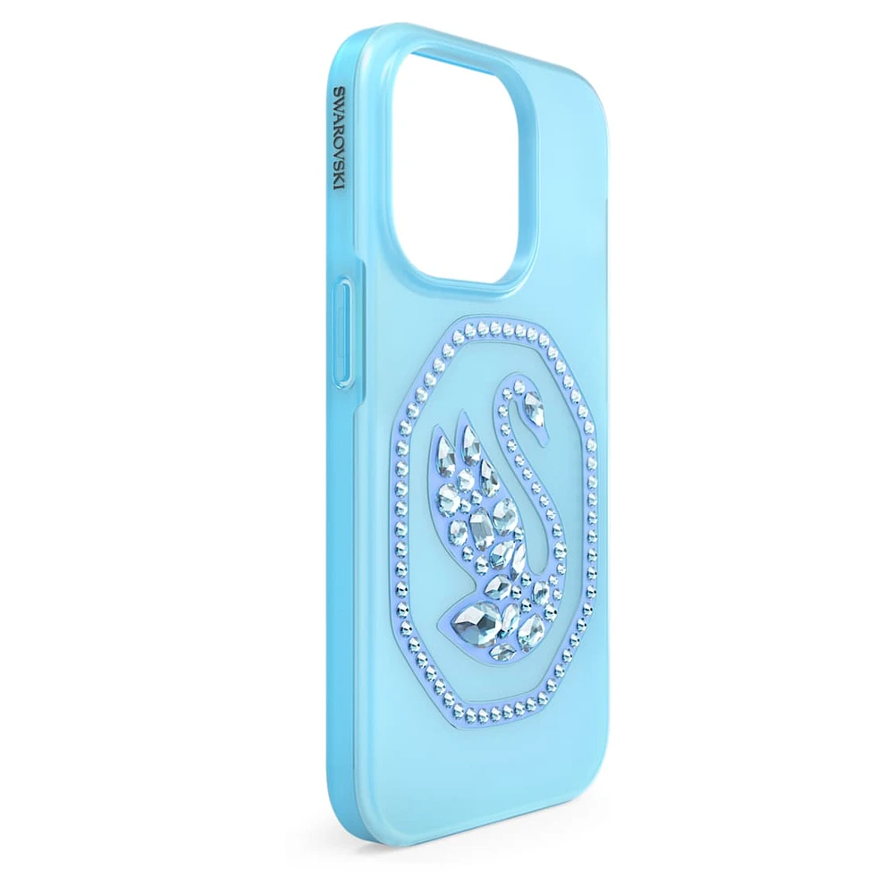 Smartphone case, Swan, iPhone® 14 Pro, Blue by SWAROVSKI