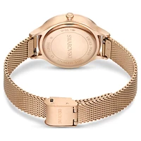 Nova watch, Swiss Made, Metal bracelet, Rose gold tone, Rose gold-tone finish by SWAROVSKI