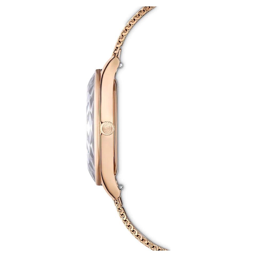 Nova watch, Swiss Made, Metal bracelet, Rose gold tone, Rose gold-tone finish by SWAROVSKI