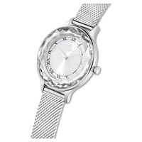 Nova watch, Swiss Made, Metal bracelet, Silver Tone, Stainless steel by SWAROVSKI