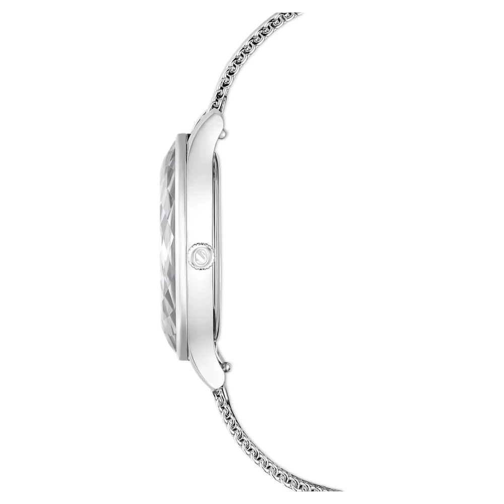 Nova watch, Swiss Made, Metal bracelet, Silver Tone, Stainless steel by SWAROVSKI