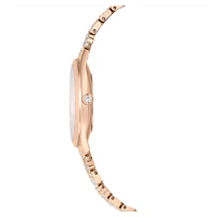 Attract watch, Swiss Made, Clover, Crystal bracelet, Rose gold tone, Rose gold-tone finish by SWAROVSKI