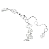 Mesmera bracelet, Mixed cuts, White, Rhodium plated by SWAROVSKI